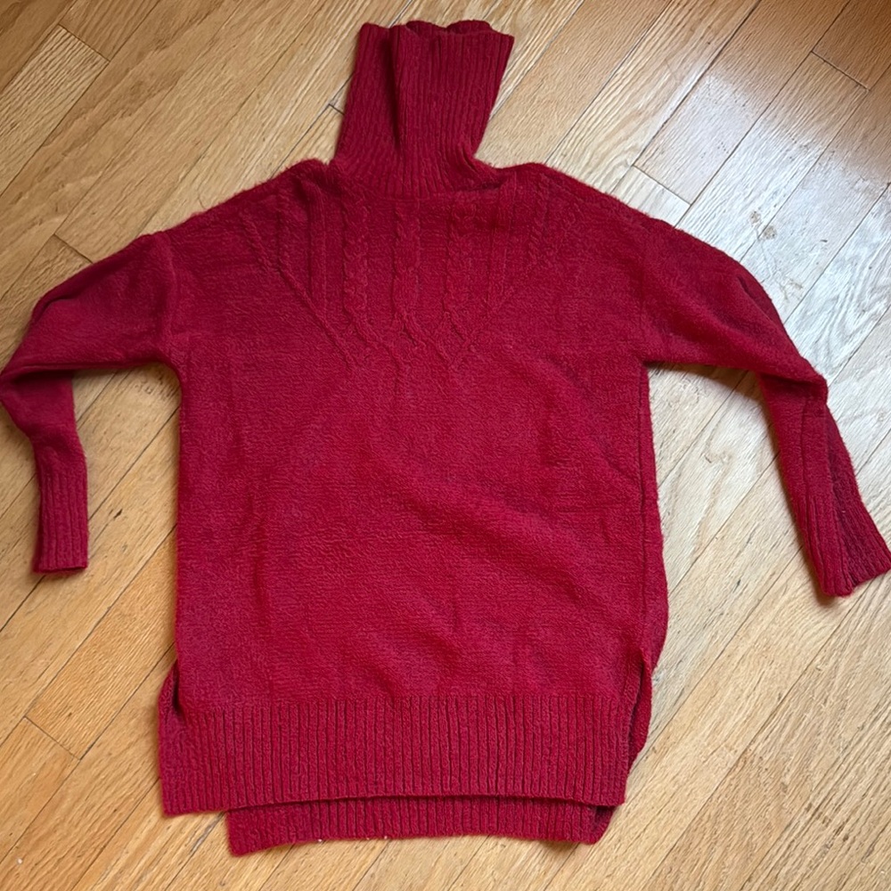 Red Turtleneck Sweater